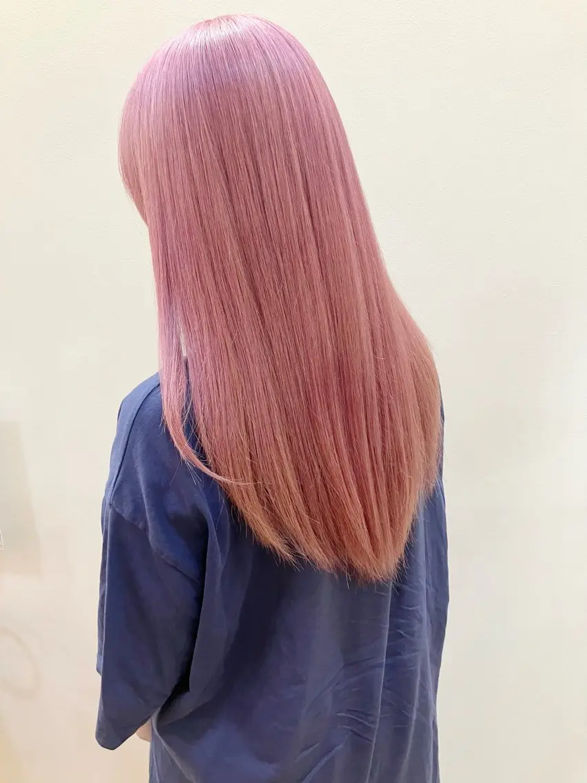 カラー ベージュカラー ブリーチ ピンクカラー ピンクベージュ ヘアカラー トリートメント 【ブリーチ特化】金 慶彦のヘアスタイル