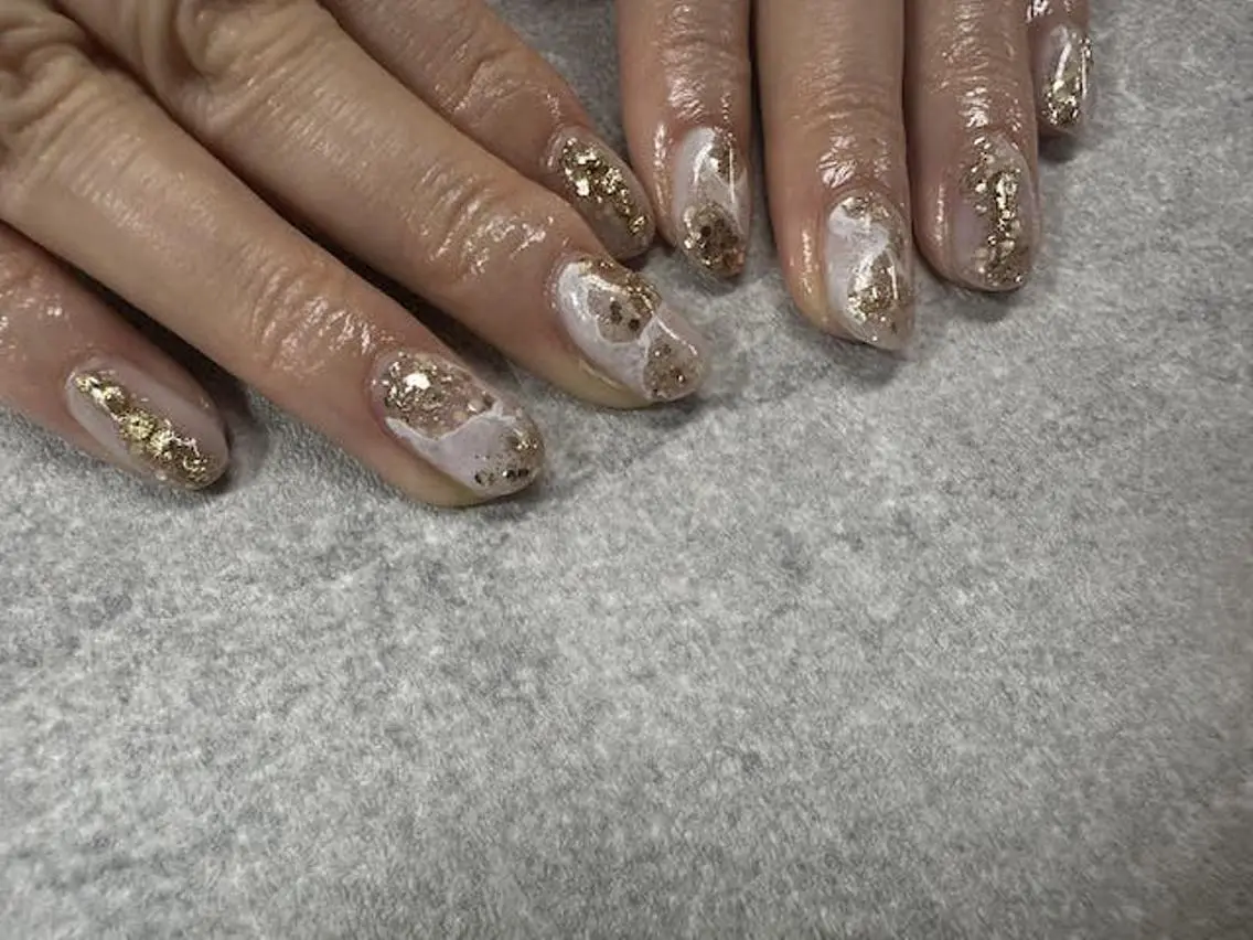 ネイル フットネイル フレンチネイル ジェルネイル ガラスフレンチ グラデーション ハンドネイル ハンドケア FASTNAIL PLUS 新宿店のネイルデザイン