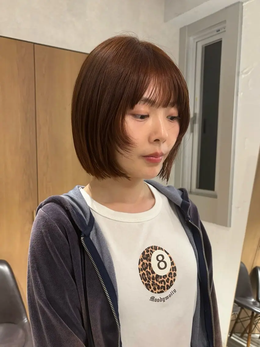 ショート カラー カット ヘアカラー トリートメント mei｜顔まわり ×透明感カラーのヘアスタイル