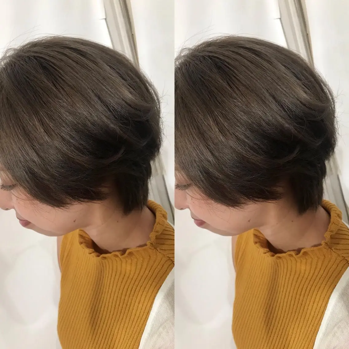 ショート カラー ベージュカラー ブリーチ ヘアカラー トリートメント 小栗 麻衣のヘアスタイル
