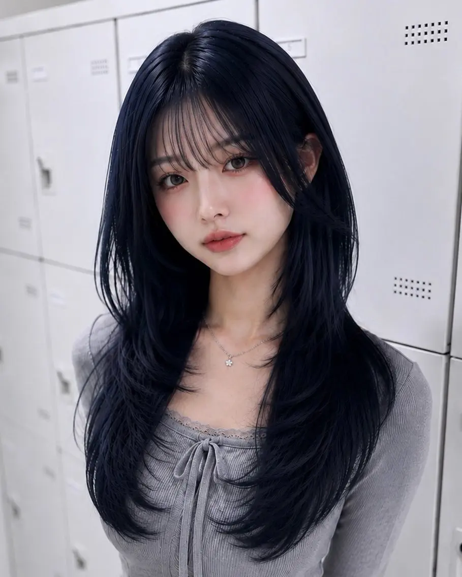 ロング カラー カット ヘアカラー 💛ミルクティー 色落ち可愛い💛のヘアスタイル