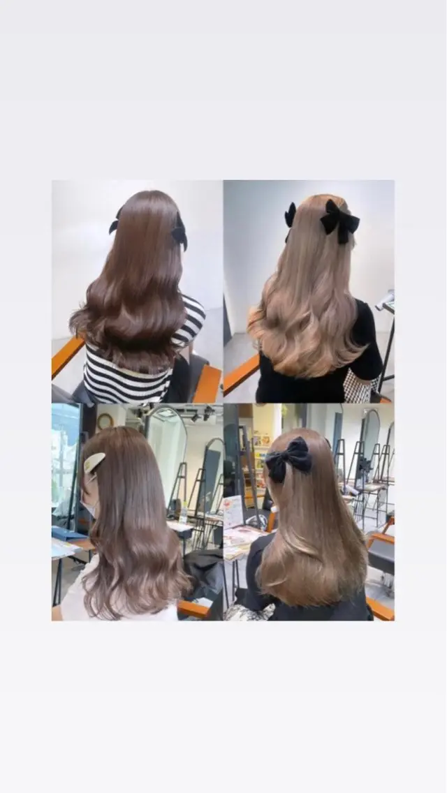 ロング ヘアカラー トリートメント 艶カラー/髪質改善 サラサ💟のヘアスタイル