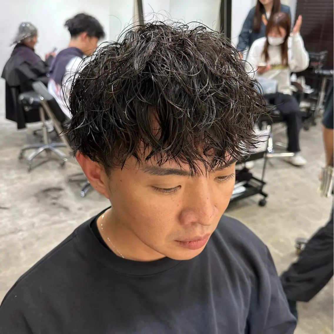 《メンズ限定》《ご新規様限定》🍇メンズカット+縦落ちツイストスパイラルパーマ(シャンプートリートメント付)の写真