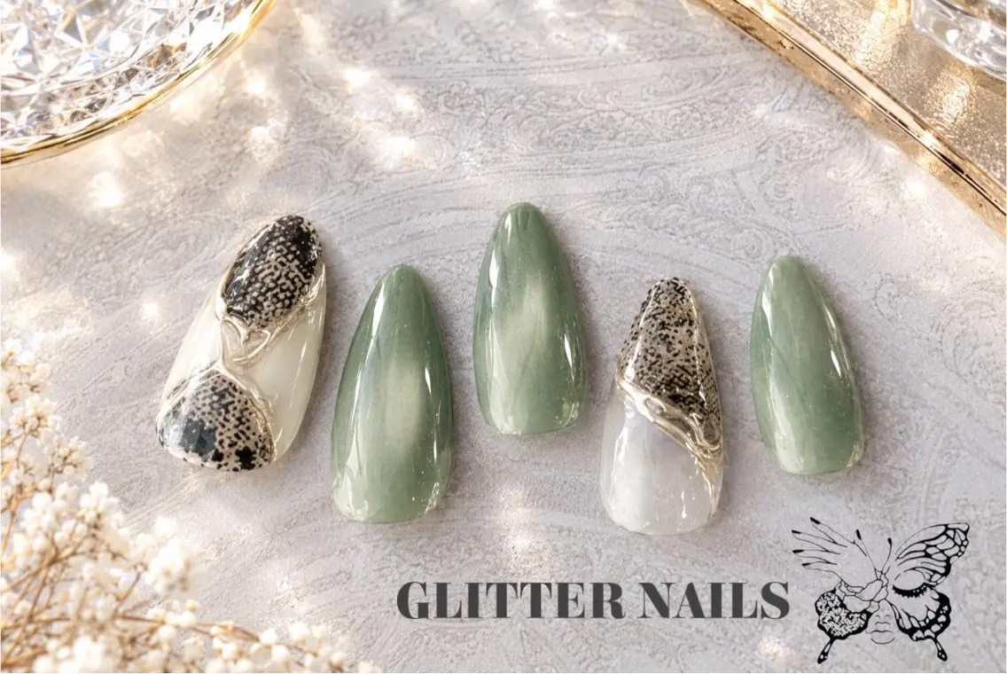 ネイル ハンドネイル GLITTER NAILS高速長田のマツエク・マツパデザイン