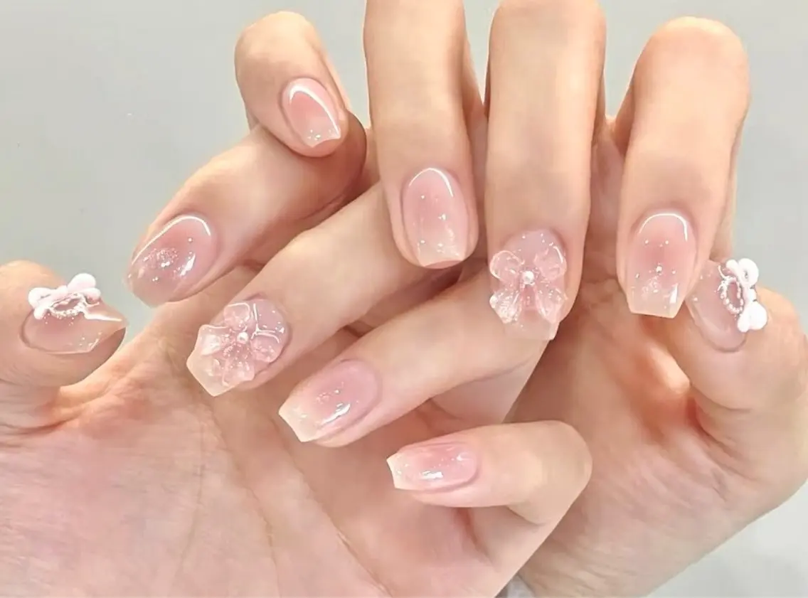 ネイル ハンドネイル H3 Nail Tsuki🦋💙のネイルデザイン