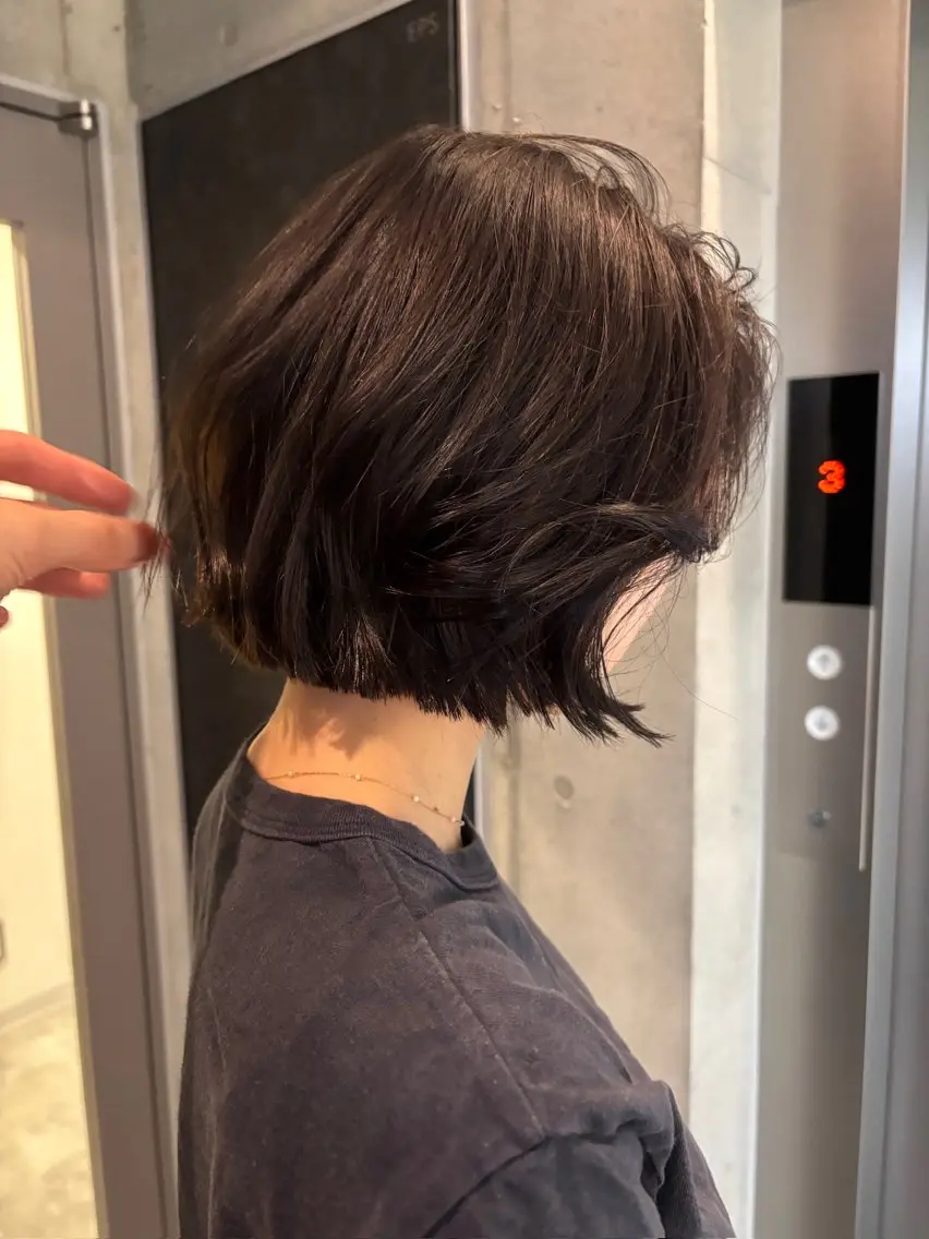 ショート カラー カット ヘアカラー トリートメント 朝が楽になるパーマ /ミリヤのヘアスタイル