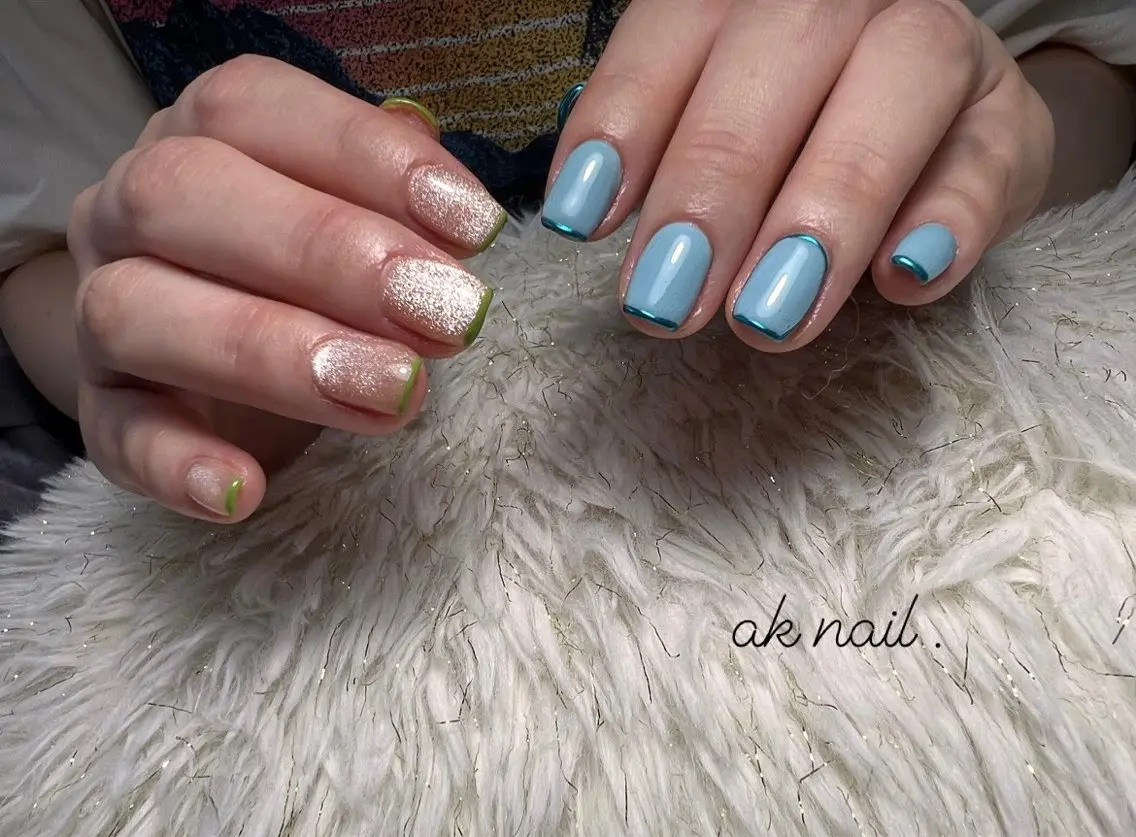 ショート ネイル ハンドネイル ak nail .のネイルデザイン