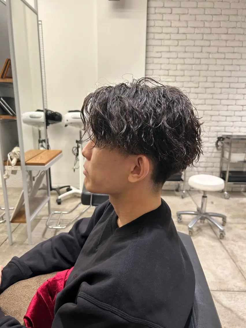 メンズカットパーマの写真