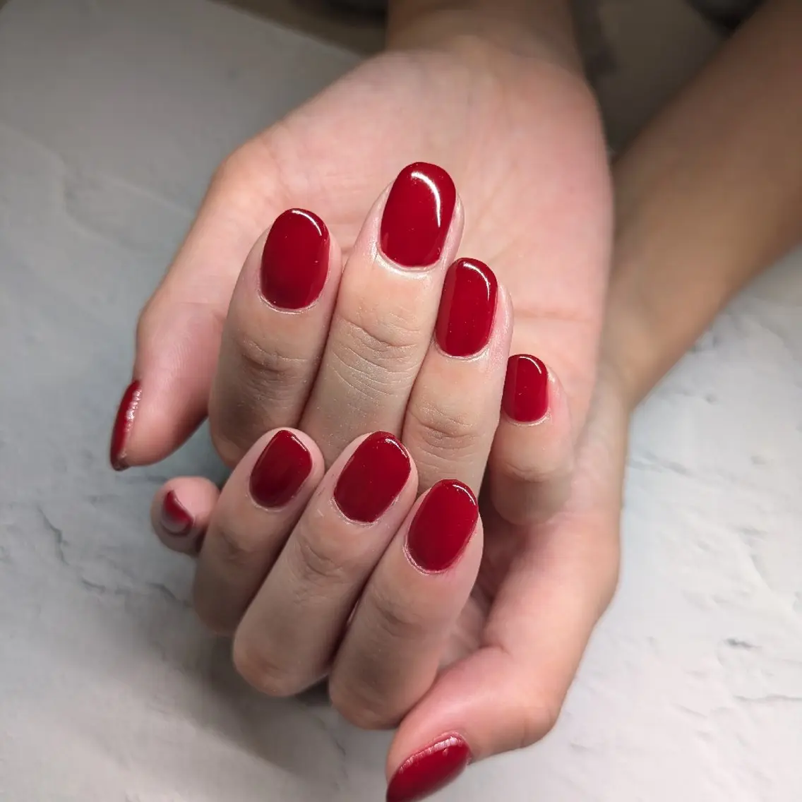 ネイル ボルドー ワンカラーネイル カトウ /relownailのネイルデザイン