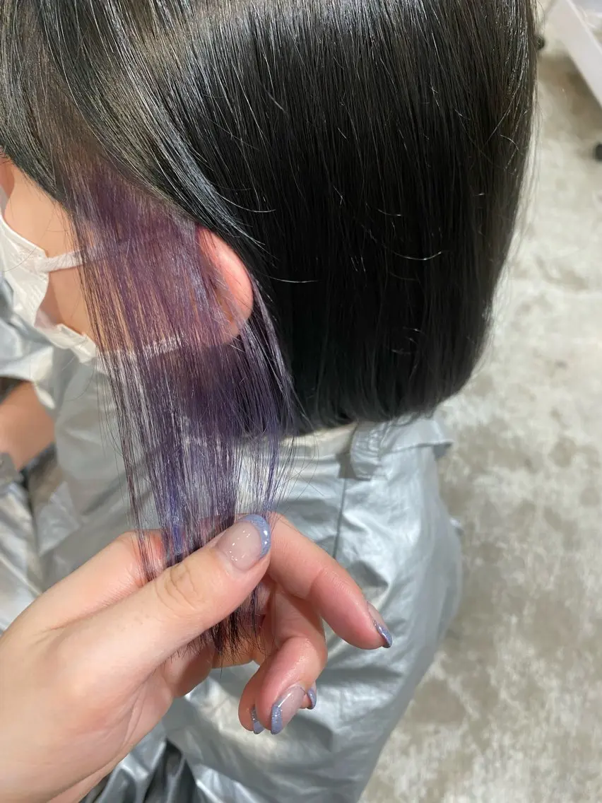 カラー インナーカラー ラベンダーカラー 奥田 伊織/カット無料のヘアスタイル