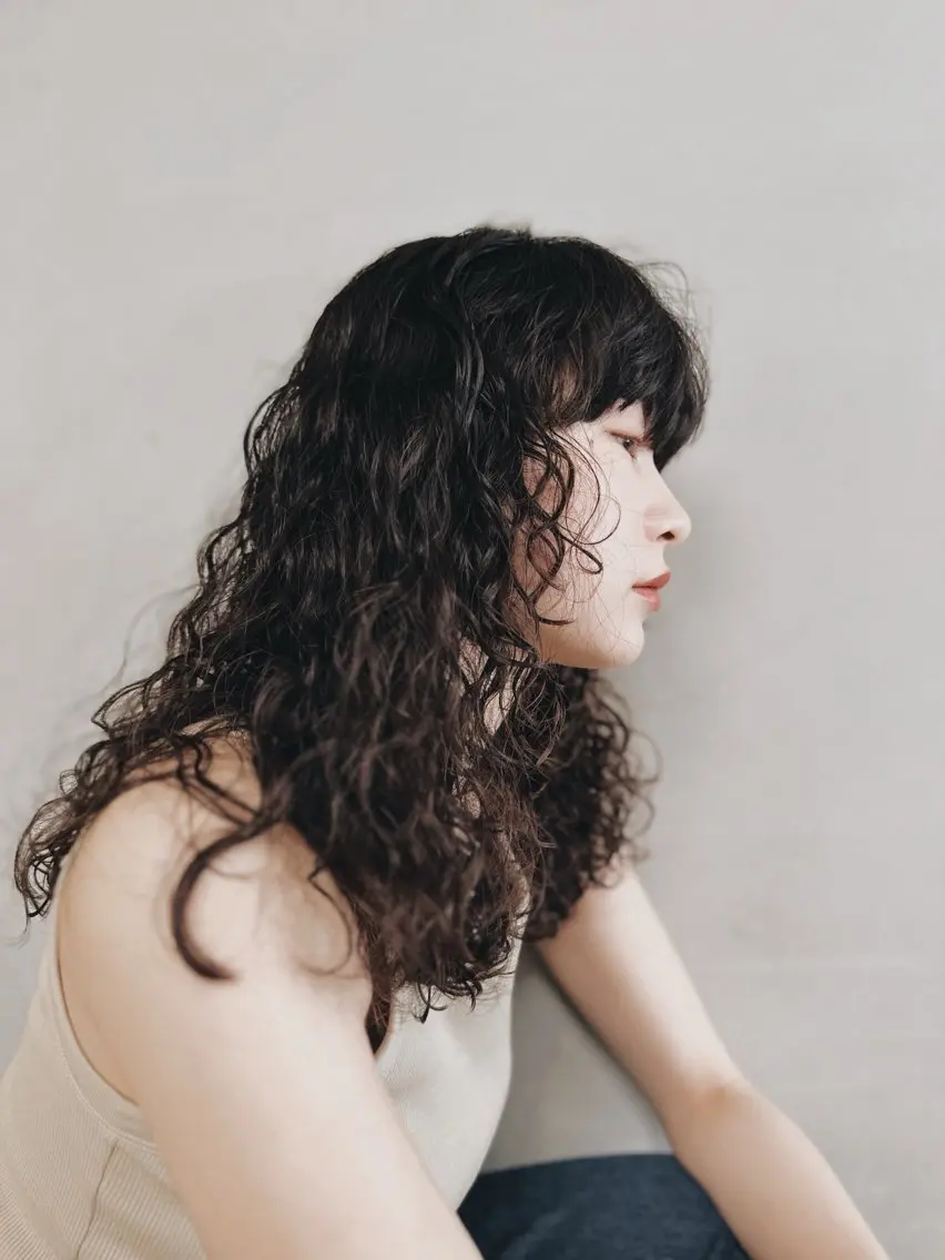 ロング カット パーマ トリートメント 前野 日奈のヘアスタイル