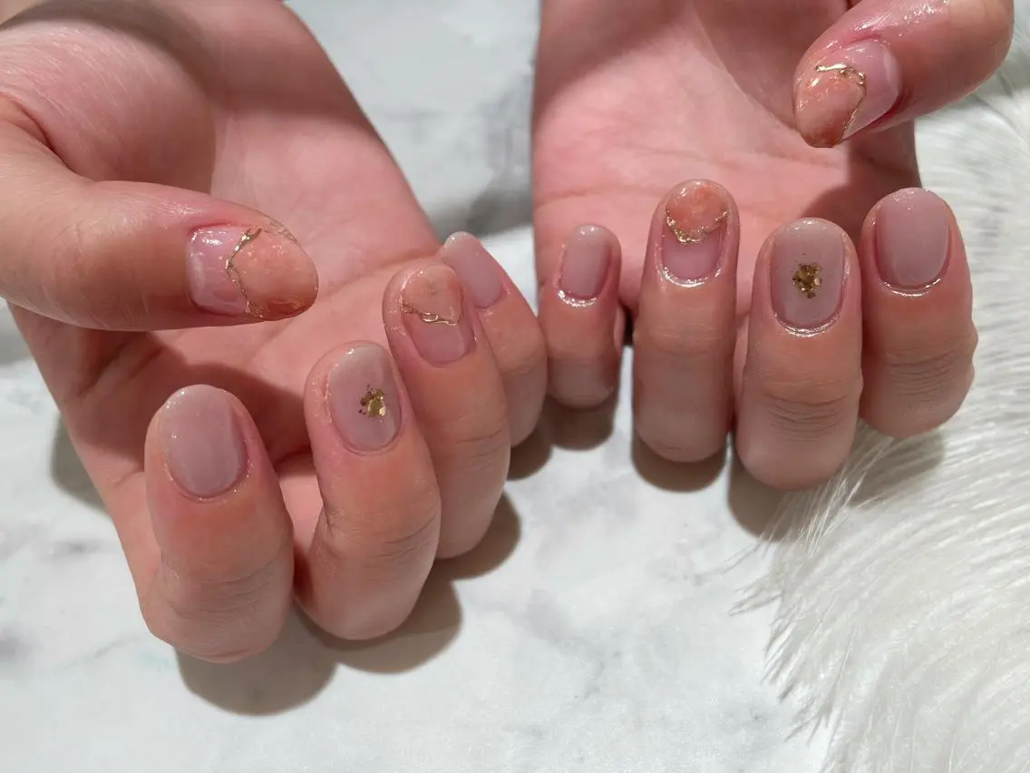 ネイル ミラーネイル ハンドネイル Aing nail 澤瀬のネイルデザイン