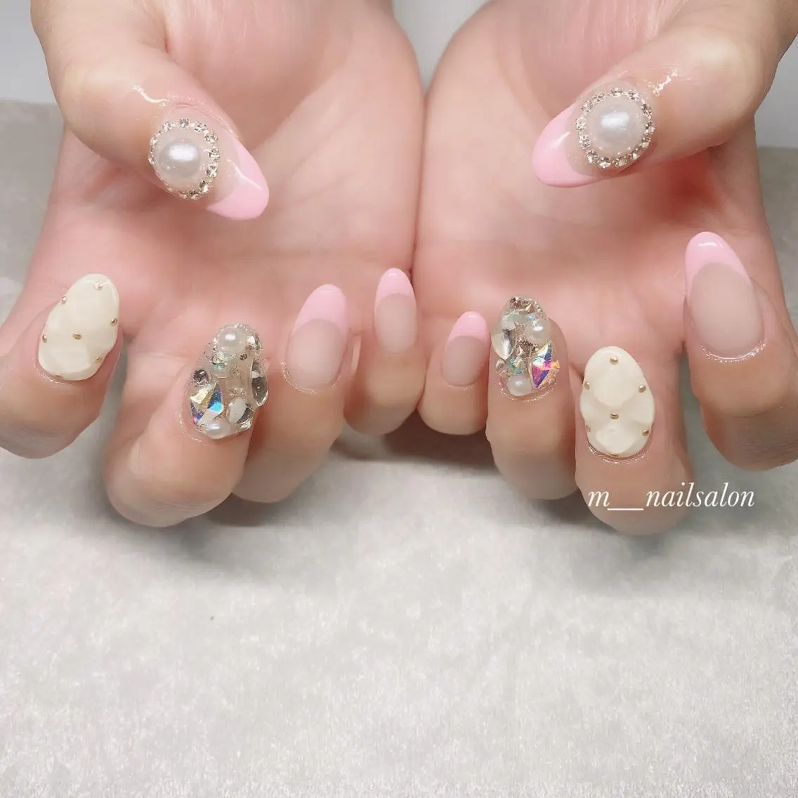 ネイル フラッシュネイル ジェルネイル 韓国ネイル マグネットネイル パラジェル merci nailのネイルデザイン