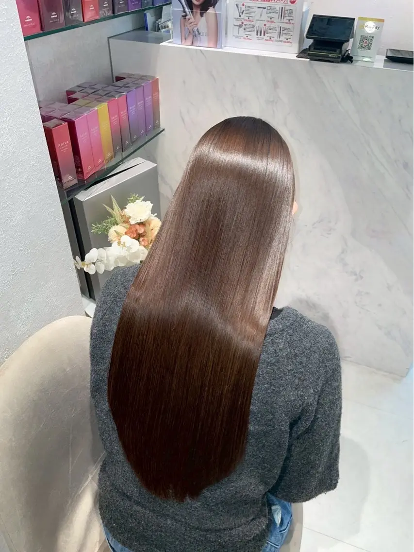 ロング カット 縮毛矯正 トリートメント 🍫美髪✖️ 髪質改善🍫柴田のヘアスタイル