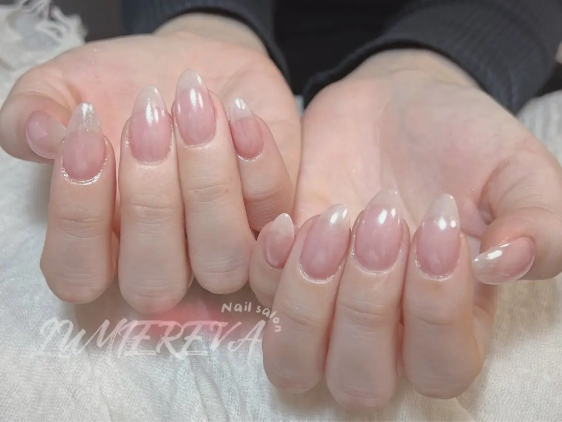 ネイル 韓国ネイル ワンホンネイル ハンドネイル Lumiereva @ネイルモデル募集中のネイルデザイン