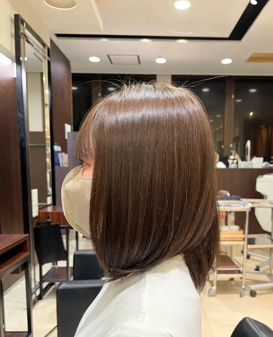 ミディアム カラー ハシ モトのヘアスタイル