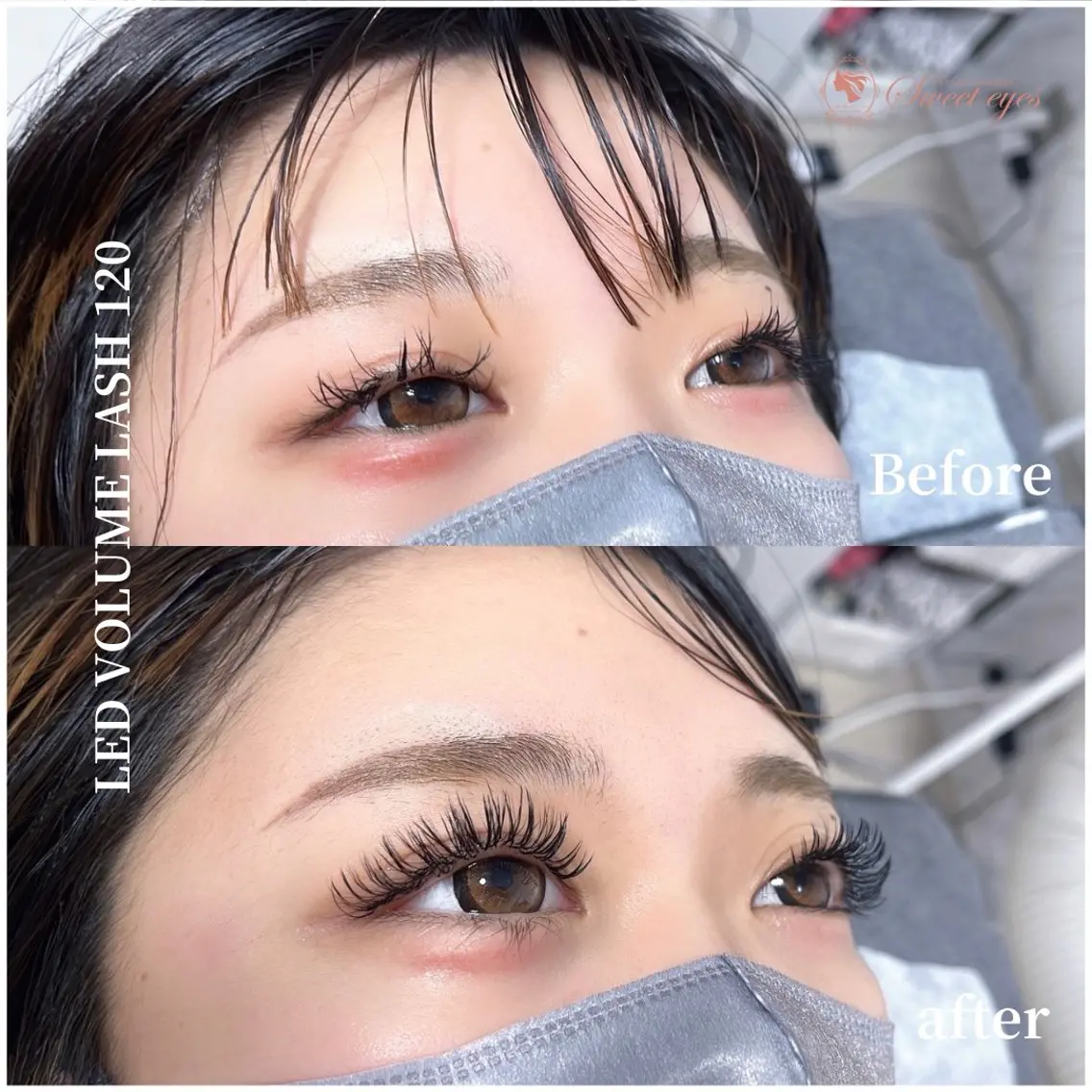 人気No.3⭐︎【バサバサ感no.1】LEDボリュームラッシュ120束 アイシャン・オフ付き14,070→8,450円の写真