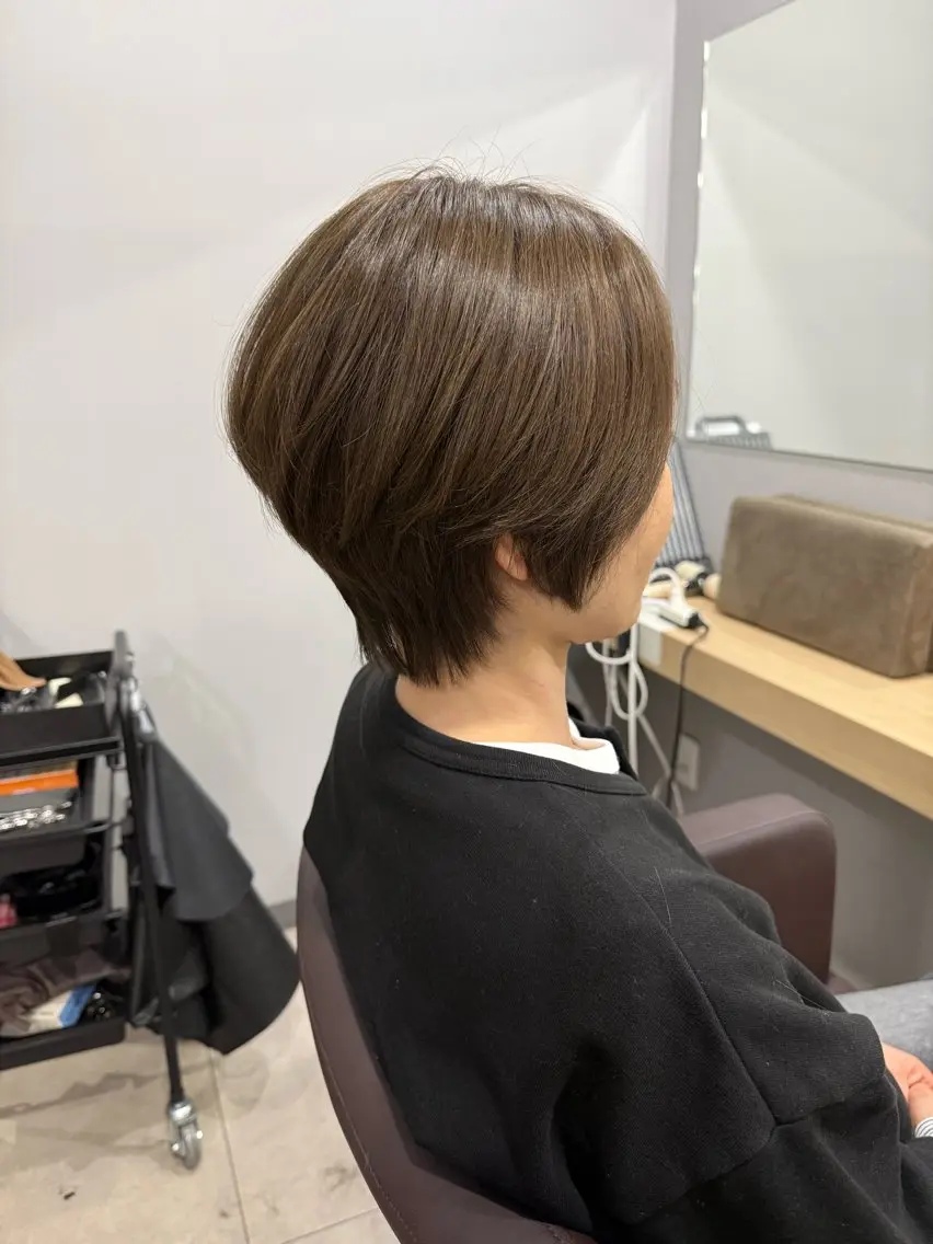 ショート カット ヘアカラー トリートメント 似合わせカット得意 仁井亮のヘアスタイル