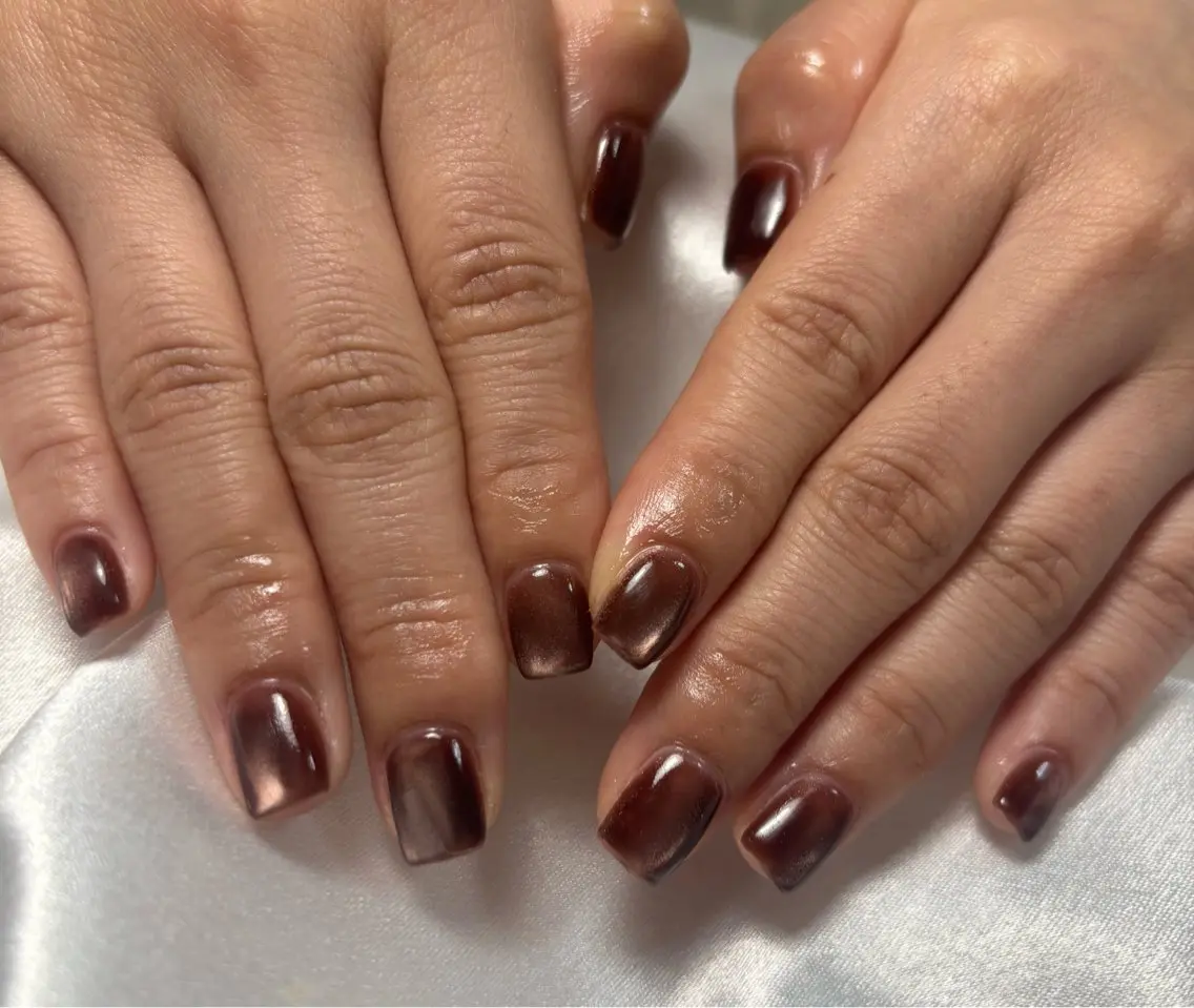 ネイル オーロラネイル 桜ネイル フラワーネイル フットネイル フレンチネイル ハンドネイル kiki nail たまプラーザのネイルデザイン