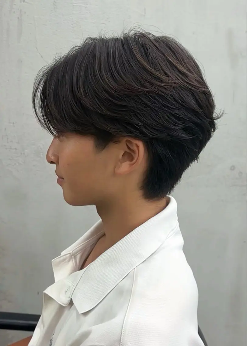パーマ メンズ センターパート カルマパーマ メンズパーマ カット パーマ トリートメント メンズ特化 🦋KANOKO🦋のヘアスタイル