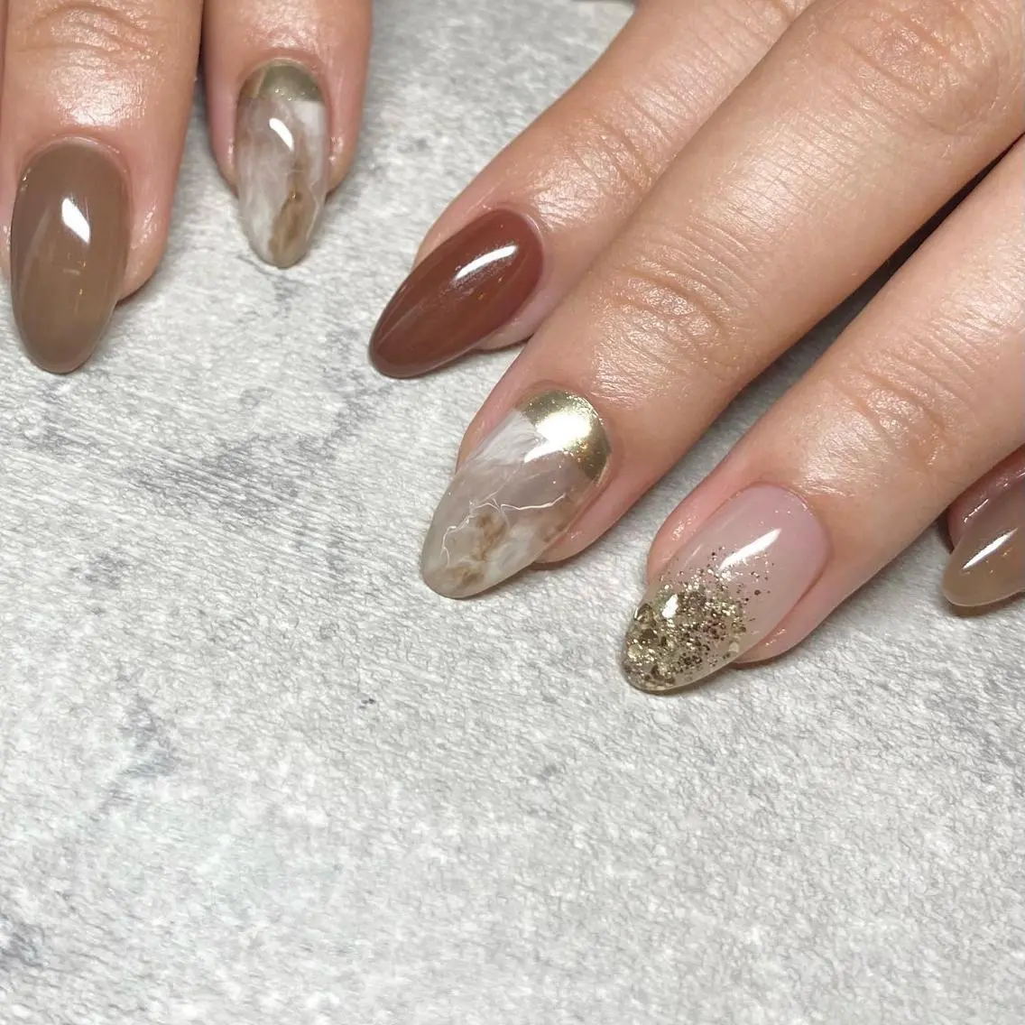 ネイル アートネイル ニュアンスネイル 春ネイル 夏ネイル ハンドネイル 山田 貴子のネイルデザイン