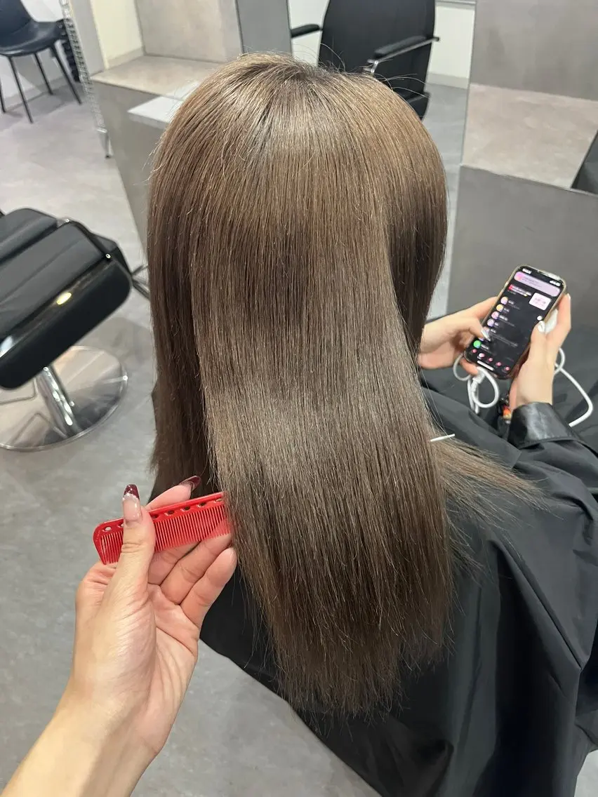 セミロング カラー 💋色気ハイトーン 💋HARUKAのヘアスタイル