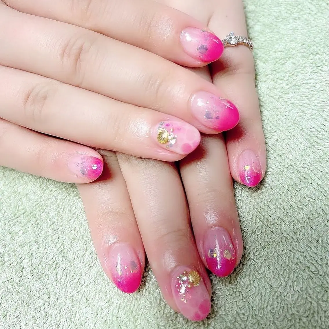ネイル ピンク Nail Salon enishiのネイルデザイン