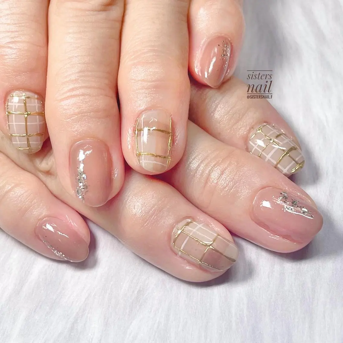 ネイル アートネイル ハロウィン ミラーネイル sisters nail.fのネイルデザイン