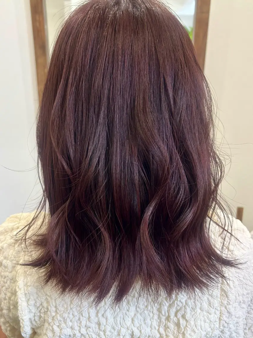 セミロング カラー ブラウンカラー ピンクカラー ピンクブラウン SOL _nagisa.のヘアスタイル
