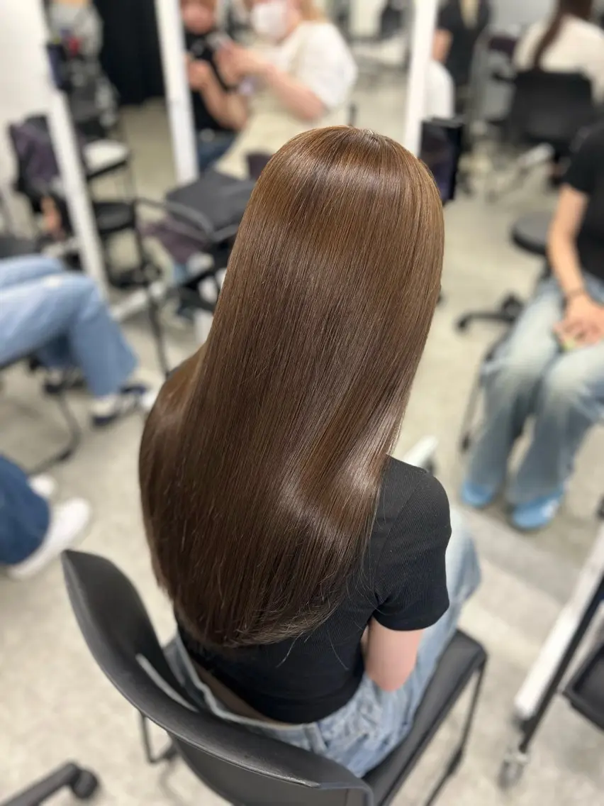 ロング カラー ヘアアレンジ メンズ ヘアカラー トリートメント さくら🍒 暖色カラー/髪質改善のヘアスタイル