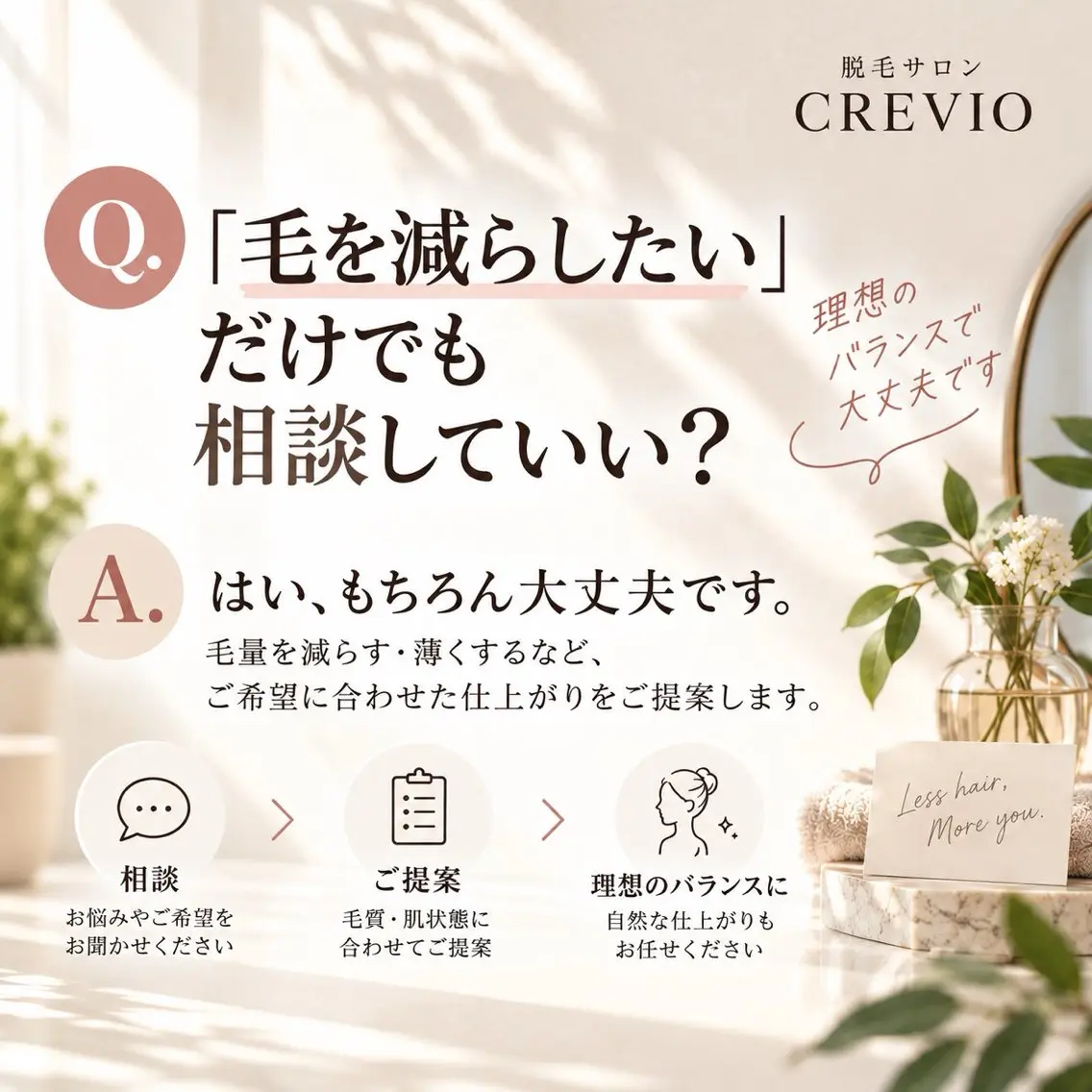 脱毛サロン CREVIOのエステ・リラクイメージ