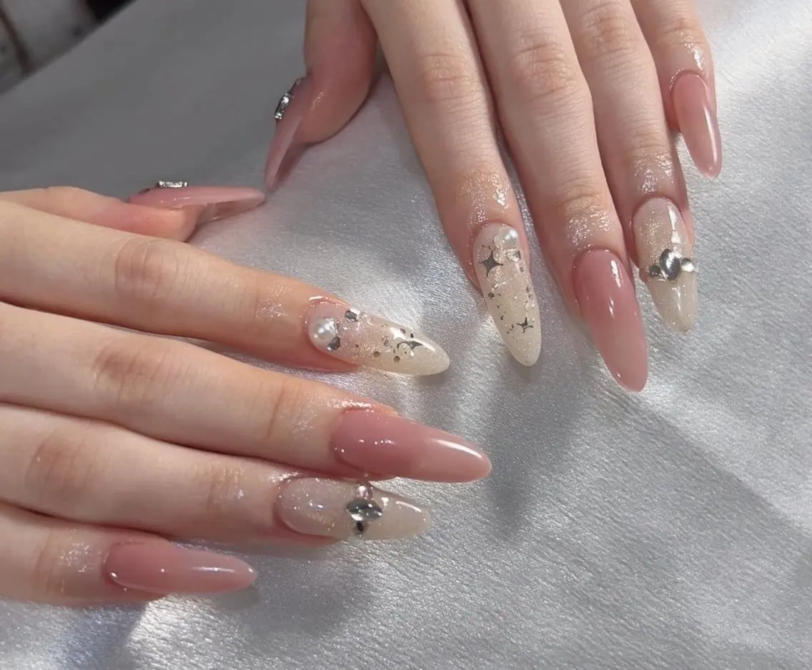 ネイル 長さ出し ジェルネイル マグネットネイル ワンホンネイル ハンドネイル フットネイル Sunset Nail 柏のネイルデザイン