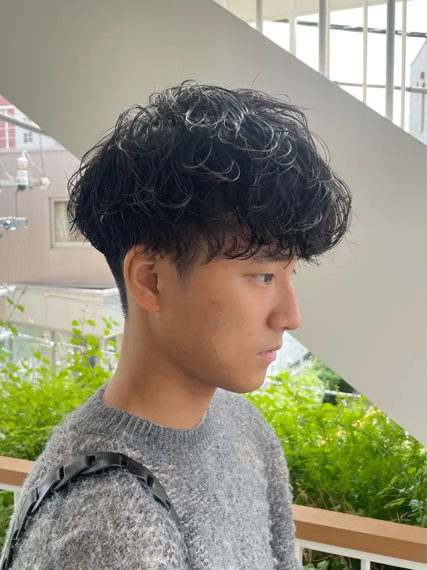 パーマ メンズ カット パーマ トリートメント ヘアセット メンズモテパーマ💙 fuwaのヘアスタイル