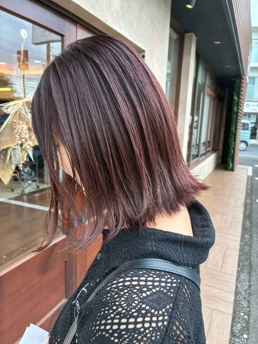 ミディアム カラー ラベンダーカラー ピンクカラー ピンクラベンダー カワシマ セイカのヘアスタイル