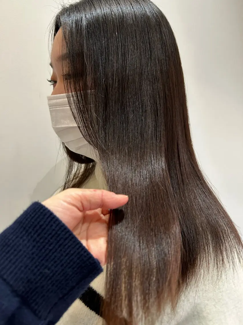 ロング 縮毛矯正 福島 ひかりのヘアスタイル