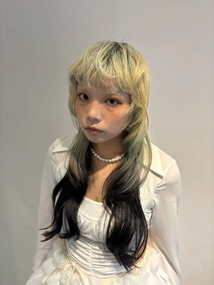 ロング カラー カット ヘアカラー みぞぐち じゅりのヘアスタイル
