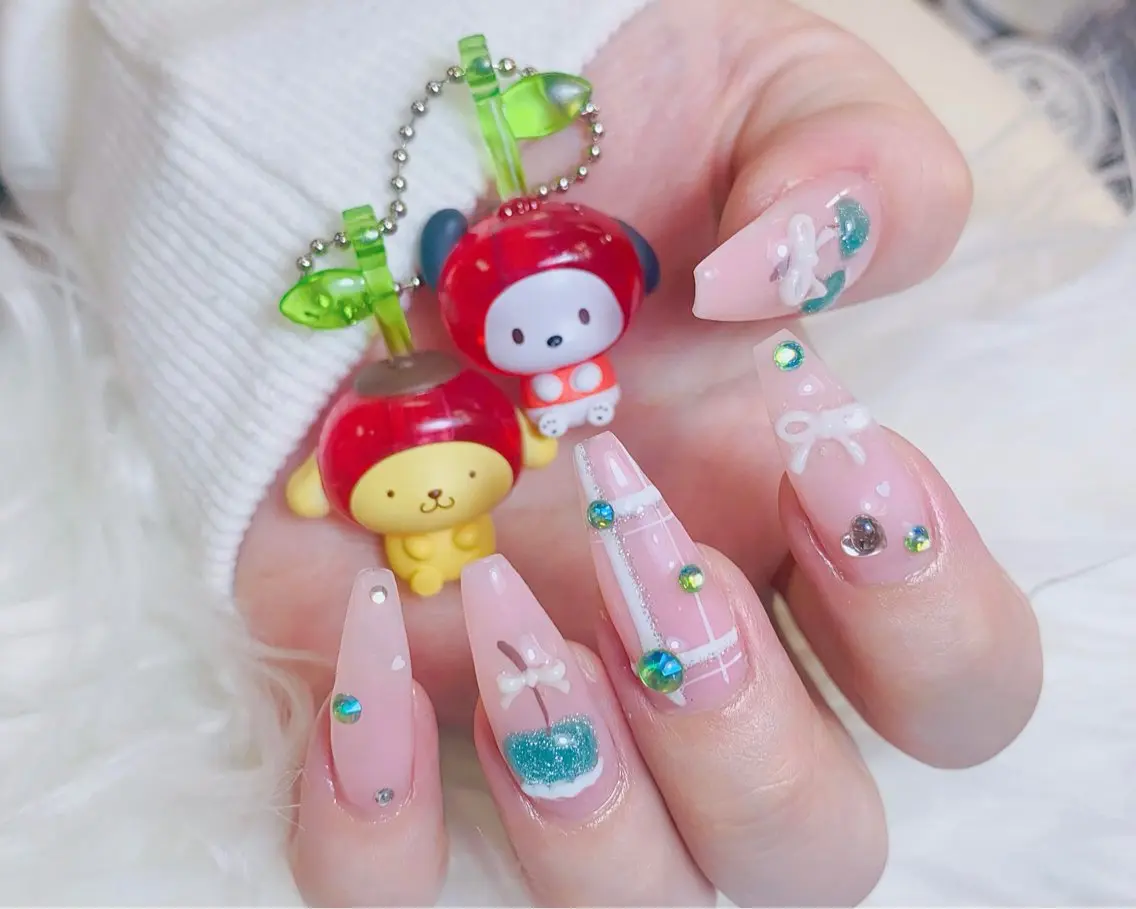 ネイル チークネイル 長さ出し フットネイル 韓国ネイル マグネットネイル ハンドネイル ハンドケア AN NAIL _HOAのネイルデザイン
