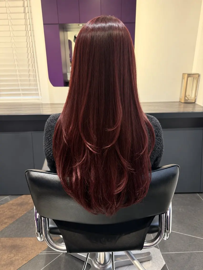 ロング カラー ブリーチ ブリーチなしカラー ピンクカラー カット トリートメント ✨輝く艶カラー✨ 加藤まりえのヘアスタイル