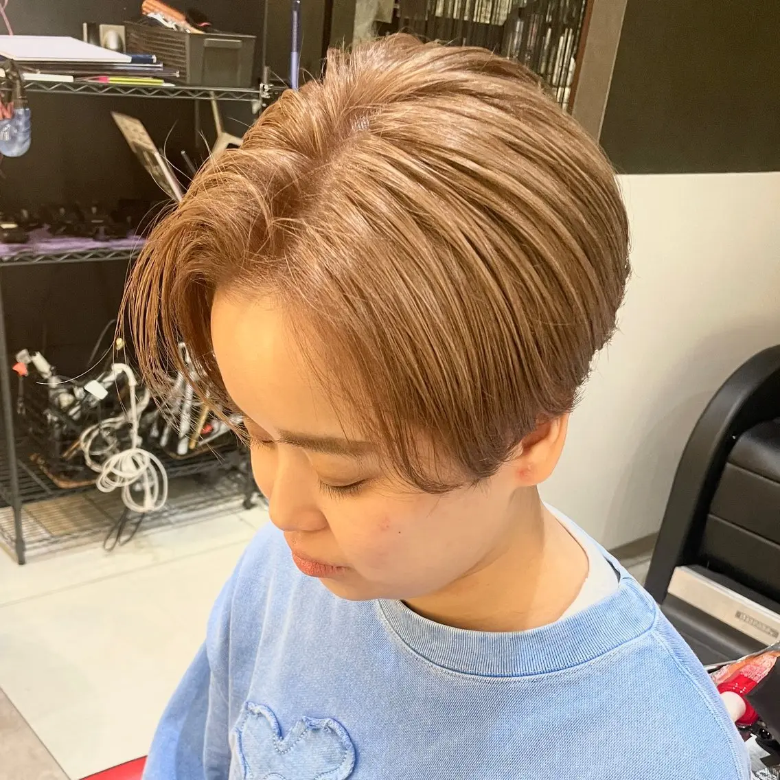 ショート カラー ベージュカラー カット ヘアカラー メンズヘア特化 崎田 成人のヘアスタイル