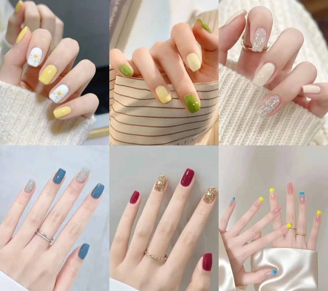 3色ジャンプワンカラーネイル￥3500💞2本シール/ストーン付け無料の写真