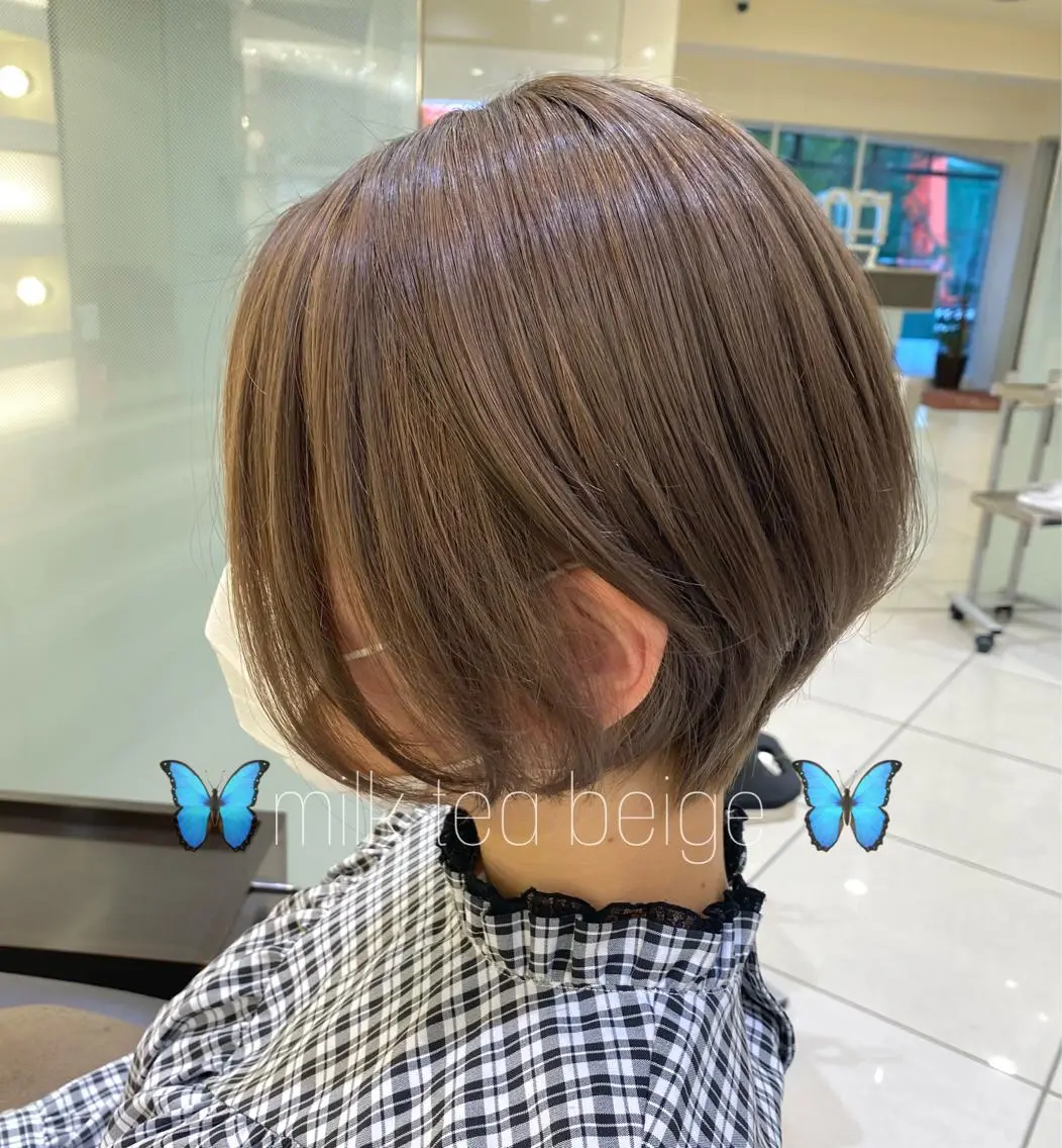 ショート カラー 銀座メンズ専門🖤 叶奈々のヘアスタイル