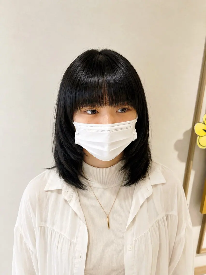 ミディアム ボブレイヤー ボブ レイヤーカット カット 髪質改善特化/ Kanataのヘアスタイル