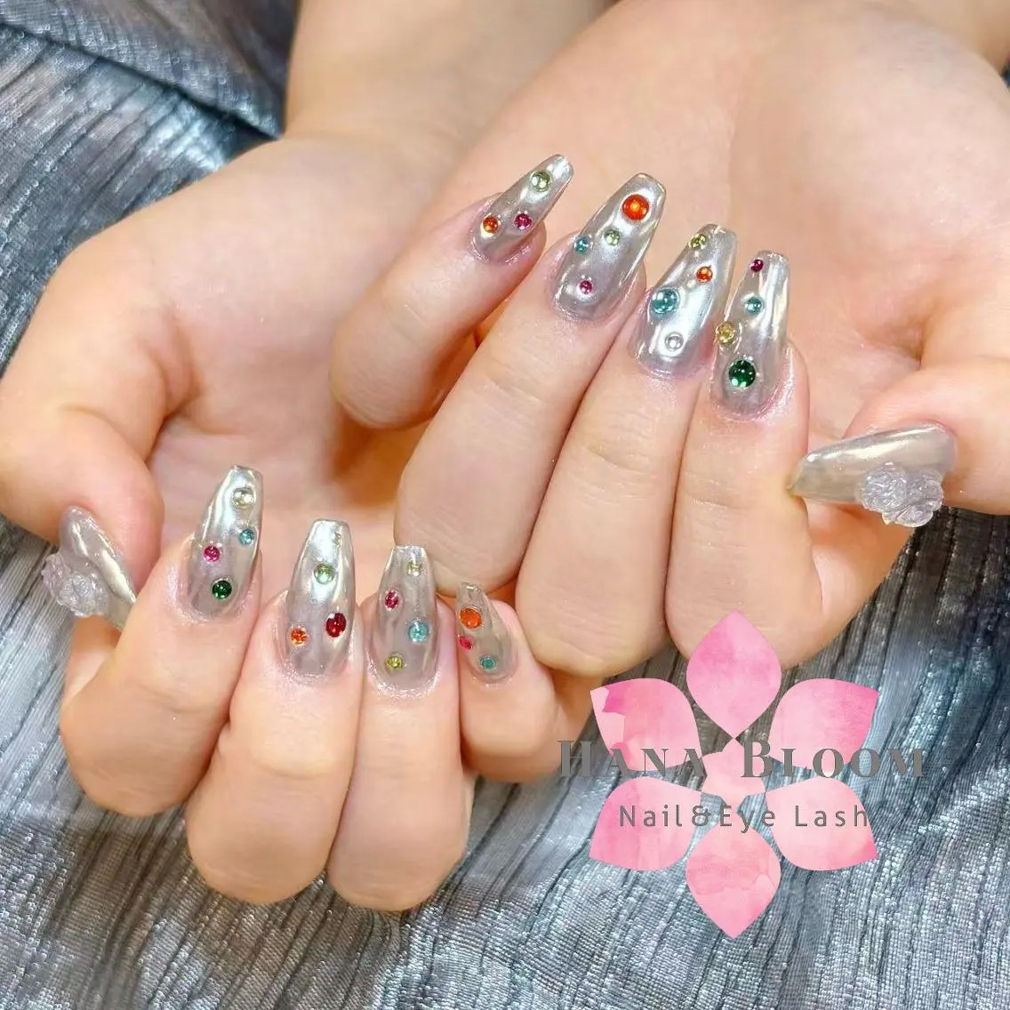 ネイル 長さ出し フットネイル 韓国ネイル マグネットネイル 持ち込み ハンドネイル ハンドケア Hana Bloom Nail 渋谷道玄坂のネイルデザイン