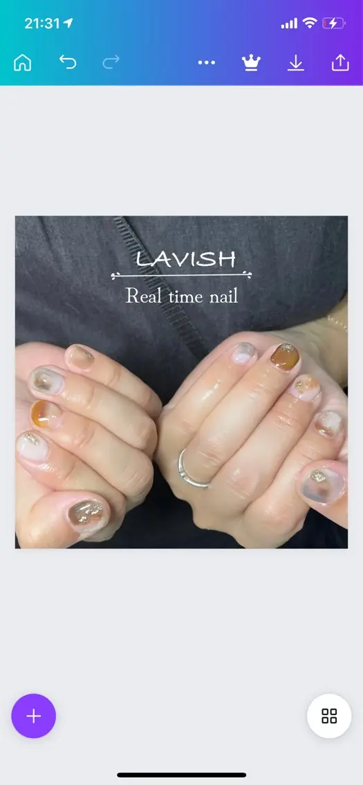 ネイル LAVISH 大和店 emi・:*+のネイルデザイン