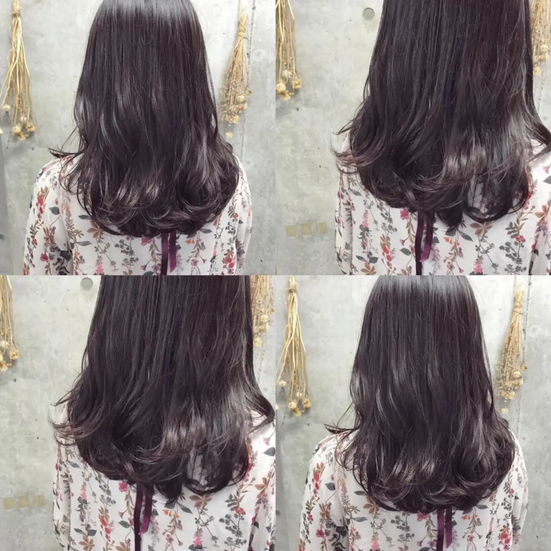 セミロング カラー ヘアアレンジ ピンクカラー バイオレットカラー バイオレットピンク Satsuki ✂︎♡のヘアスタイル