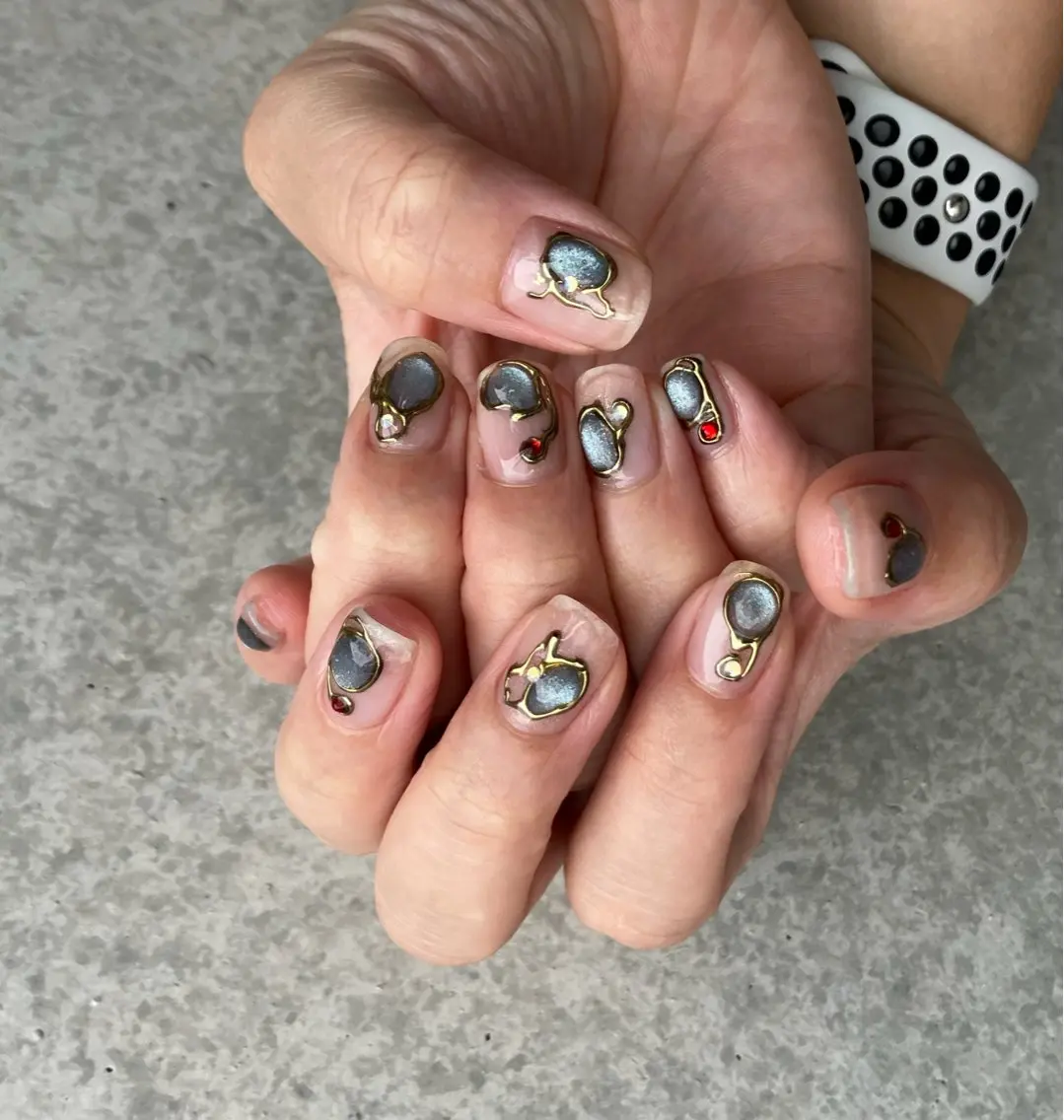 ネイル アートネイル クリアネイル 長さ出し ジェルネイル 氷ネイル・うるうるネイル ハンドネイル nail salon Soeurのネイルデザイン