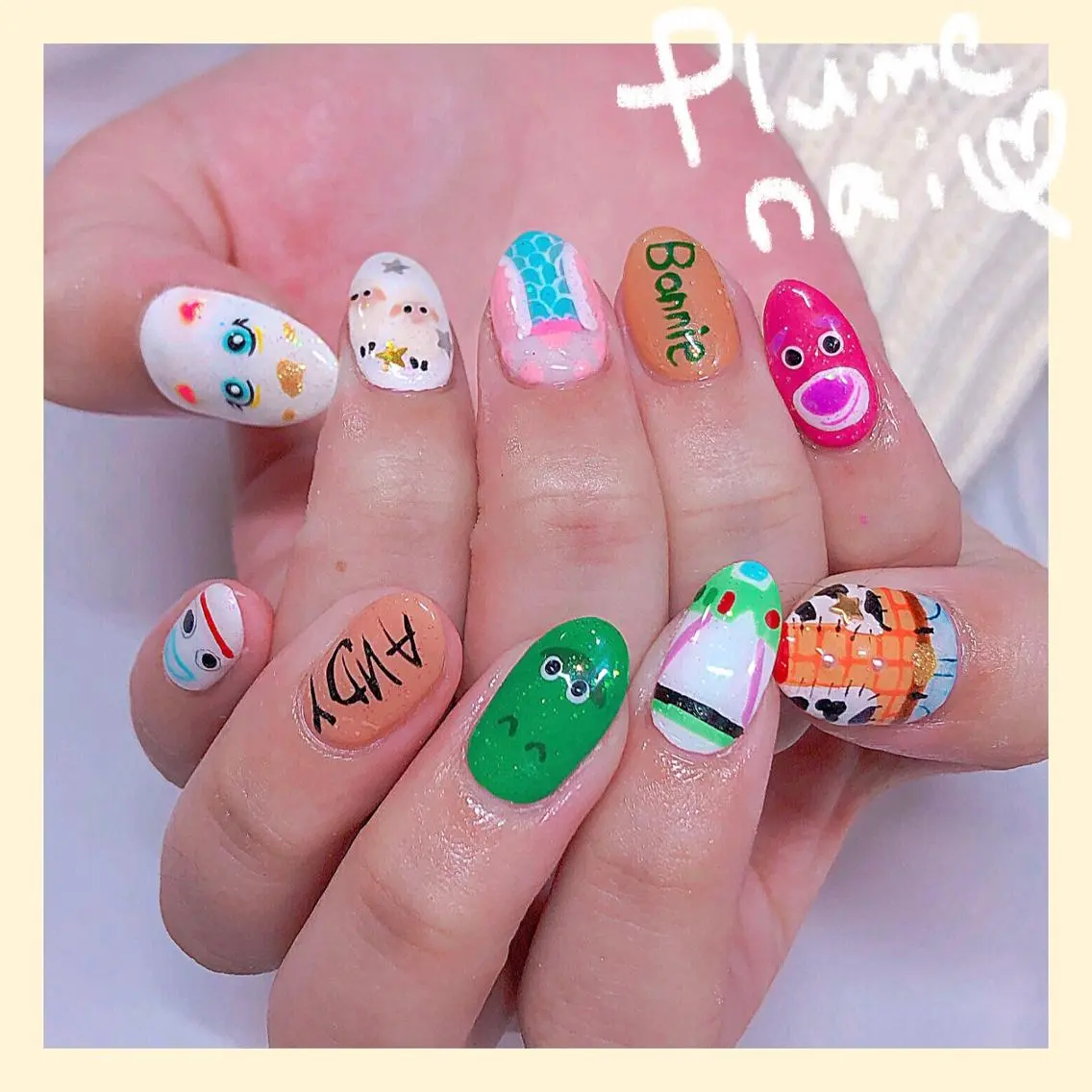 ネイル アートネイル ハート キラキラネイル 韓国ネイル 春ネイル plume nail ☆韓国ネイルのネイルデザイン