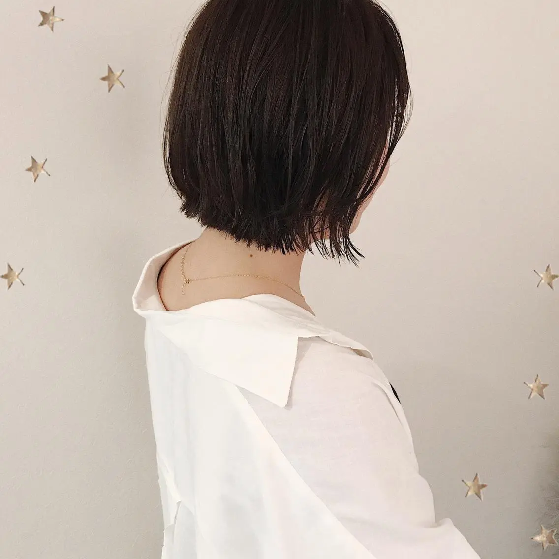 ミディアム カラー カット ヘアカラー 市川 千夏のヘアスタイル