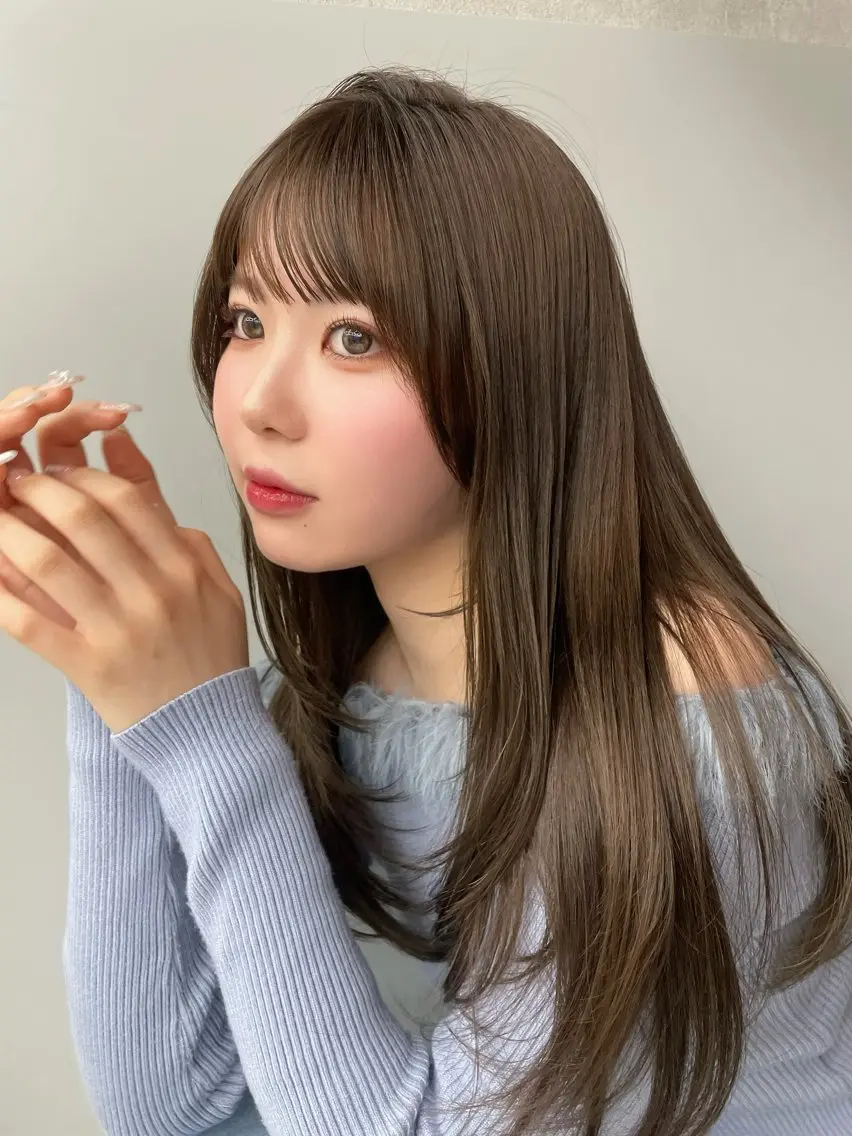 カラー ブリーチ ダブルカラー ブリーチなしカラー ヘアカラー ユナ hearts.店長のヘアスタイル