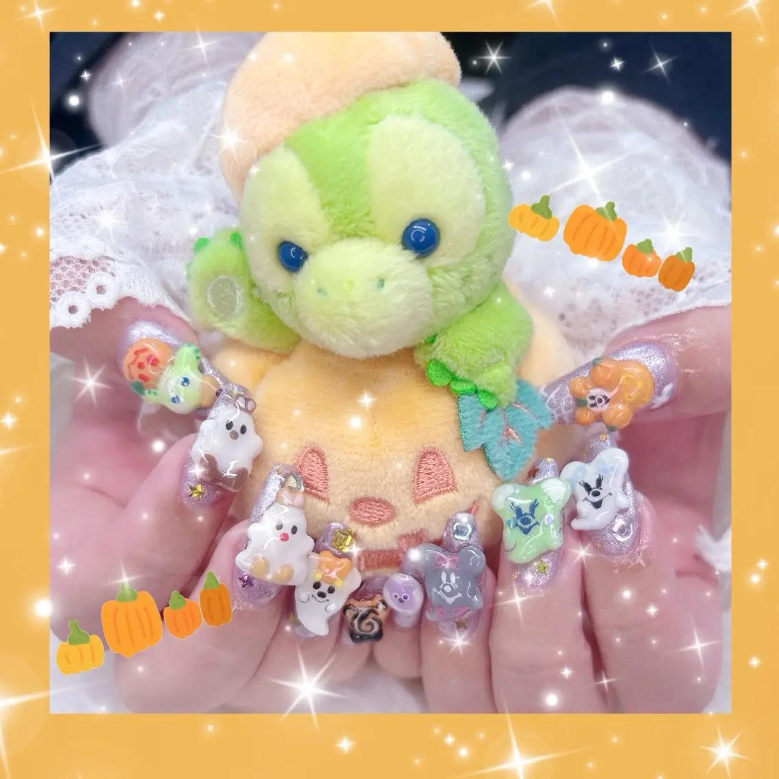 ネイル クリアネイル ハロウィン ロングネイル ハンドネイル mini nailのネイルデザイン